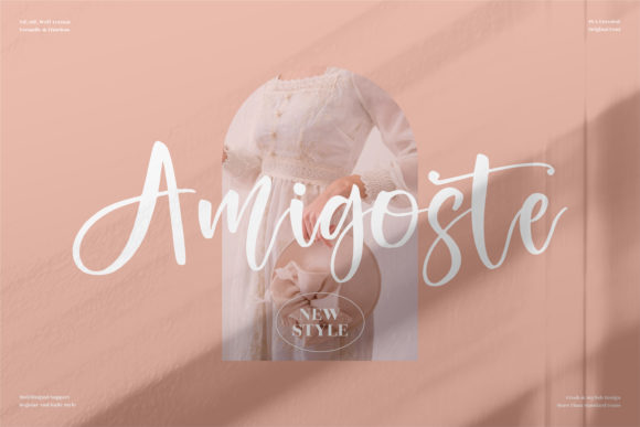 Amigoste Typeface Review: A Delicate Script for Elegant Brand Identity