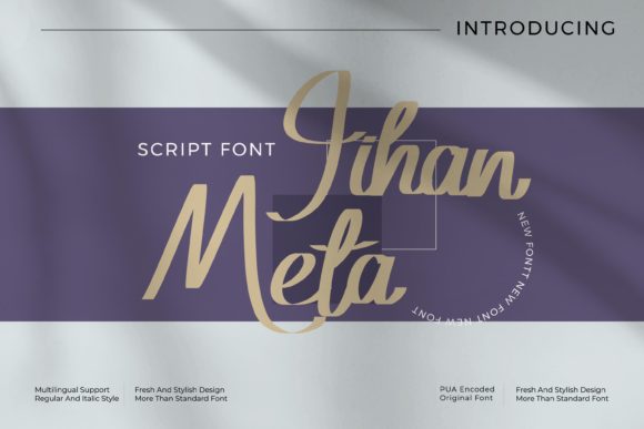 Jihan Meta: A Playful Script Font for Editorial Design