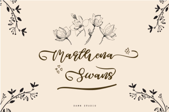 Marthena Swans: A Premium Script Font for Elegant Campaigns