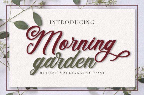 Morning Garden: The Script Font That Elevates Editorial Design