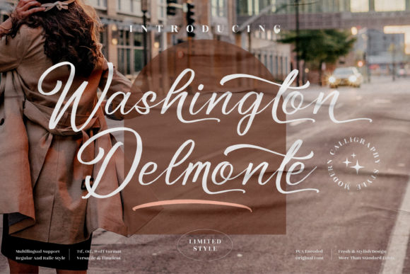 Washington Delmonte: A Graceful Script Font for Polished Branding